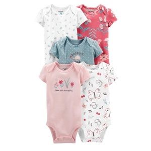 Carter ’s Baby 5-Pack Short Sleeve Bodysuits NWT
